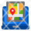 map-loaction-pin-laptop-check-in-icon