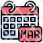 march-month-calendar-time-date-icon