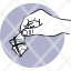 mask-folded-tied-up-throw-dispose-discared-used-hygiene-pictogram-icon