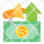 megaphone-up-arrow-marketing-money-currency-icon