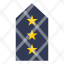 military-rank-star-tag-three-icon