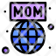 mom-international-day-mothers-globe-world-wide-care-icon