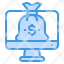 money-bag-computer-banking-currency-finance-icon