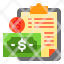 money-cash-currency-clipboard-finance-icon