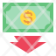 money-down-arrow-currency-business-finance-icon