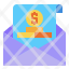 money-economy-business-finance-coin-mail-letter-icon