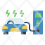 motherearthday-electriccar-vehicle-ev-charge-energy-ecology-icon