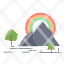 mountain-hill-landscape-nature-rainbow-icon