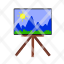 mountain-painting-drawing-art-frame-icon