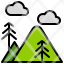 moutain-tree-camping-icon