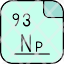 neptunium-periodic-table-chemistry-atom-atomic-chromium-element-icon