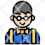 nerd-filloutline-boy-glasses-bow-tie-user-icon