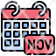 november-time-date-monthly-schedule-icon