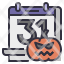 october-halloween-jackolantern-calendar-date-scary-event-celebration-holiday-halloweenday-icon