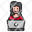office-work-from-home-woman-laptop-icon