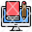online-learning-book-pencil-computer-icon