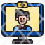 online-learning-vedio-call-man-computer-communication-icon