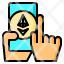 online-smartphone-ethereum-hand-application-icon