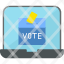online-voting-monitor-election-internet-vote-icon