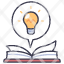 open-book-and-idea-education-page-school-icon