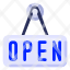 open-sign-board-set-icon