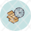 parcel-delivery-time-closk-destination-shiping-trackking-icon