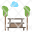 park-bench-view-trees-icon