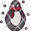 penguinanimals-zoo-snow-animal-kingdom-wildlife-scarf-winter-clothes-christmas-icon