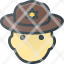 peopleavatar-head-ranger-sheriff-scout-icon
