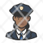 police-black-coronavirus-female-icon