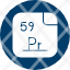 praseodymium-periodic-table-chemistry-atom-atomic-chromium-element-icon