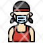 profession-avatar-woman-with-mask-filloutline-athlete-fitness-afro-user-medical-coronavirus-icon