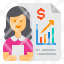 profit-growth-ecommerce-stat-report-woman-icon