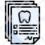 report-filloutline-dental-tooth-careme-dical-docment-icon