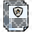 report-filloutline-police-file-requirement-badge-document-icon