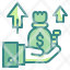revenue-business-money-finance-hand-bag-up-icon
