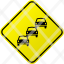 road-sign-yellow-car-three-line-traffic-icon