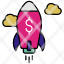 rocket-with-dollar-sign-arrow-direction-symbol-navigation-board-icon