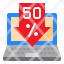 sale-percent-tag-laptop-commerce-shopping-icon