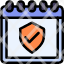 security-calendar-time-date-shield-safety-icon