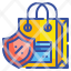 security-shopping-bag-shield-purchases-percent-safety-icon