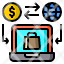 shopping-online-laptop-money-global-worldwide-exchage-icon
