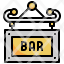 signboard-filloutline-wooden-signage-pub-bar-icon