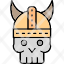 skull-skullhelmet-halloween-viking-warrior-medieval-horn-death-icon