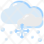 snowingcloud-snowflake-winter-snow-cold-meteorology-forecast-climate-snowflakes-icon