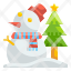 snowman-winter-christmas-festive-celebration-ornament-pine-icon
