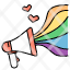 speaker-love-lgbtq-promotion-sale-voive-announce-icon