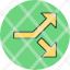 split-arrowsgps-navigation-roads-icon