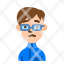 student-avatar-boy-man-glasses-icon