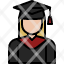 student-graduation-avatar-character-woman-icon